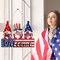Welcome Door Sign Decoration Patriotic Gnome Wooden Hanging Decor Memorial Day American Flag Decor Independence Day Red Blue White Door Hanger for Front Door Porch Wall Outdoor